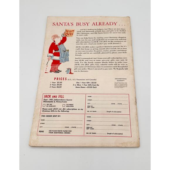 1955 Jack and Jill children's magazine, vintage Jack and Jill, 1955 Halloween - Picture 2 of 3